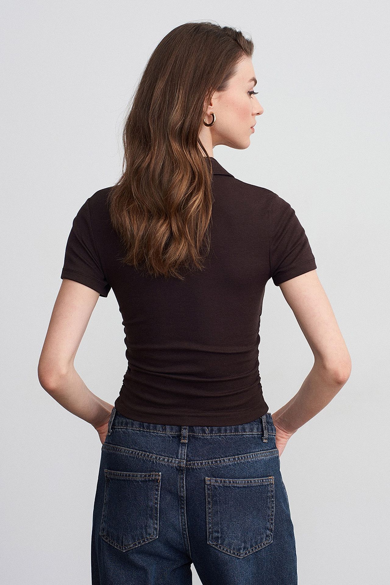DILVIN Women’s Crop Slim Fit Polo T-Shirt 3