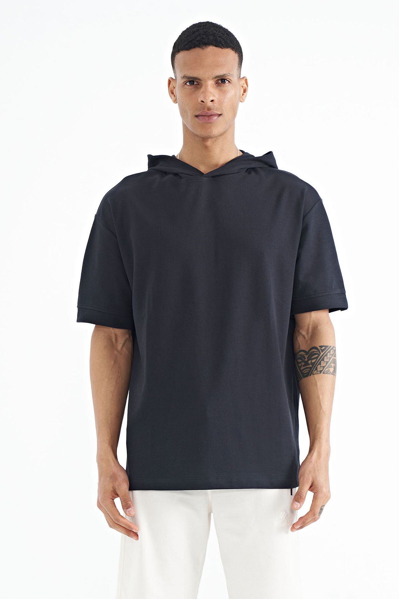 TOMMY Oversized Hooded Short-sleeve T-shirt 1