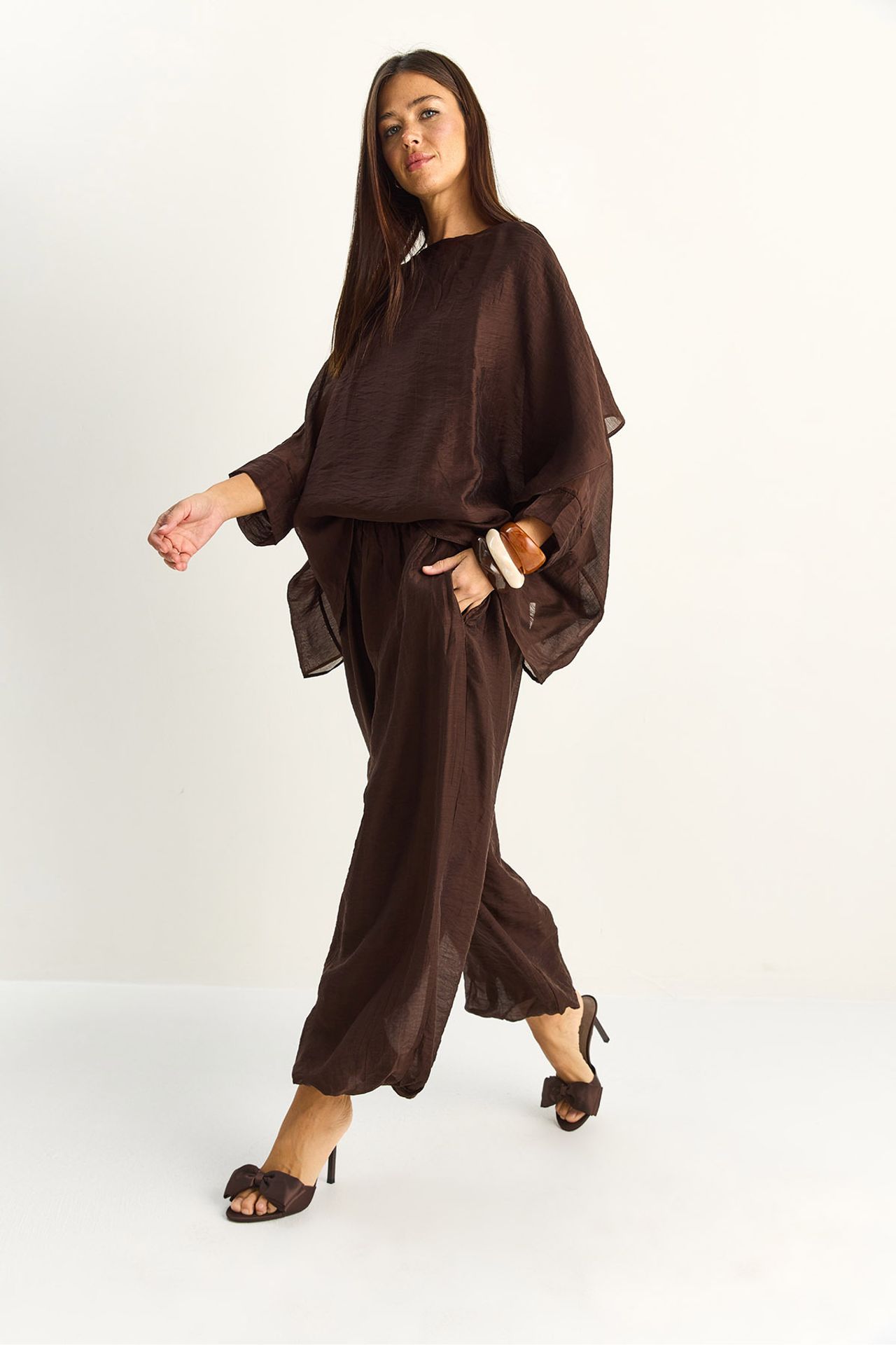 LUCCI High Waist Wide Leg Two-Piece Co-ord Set 5