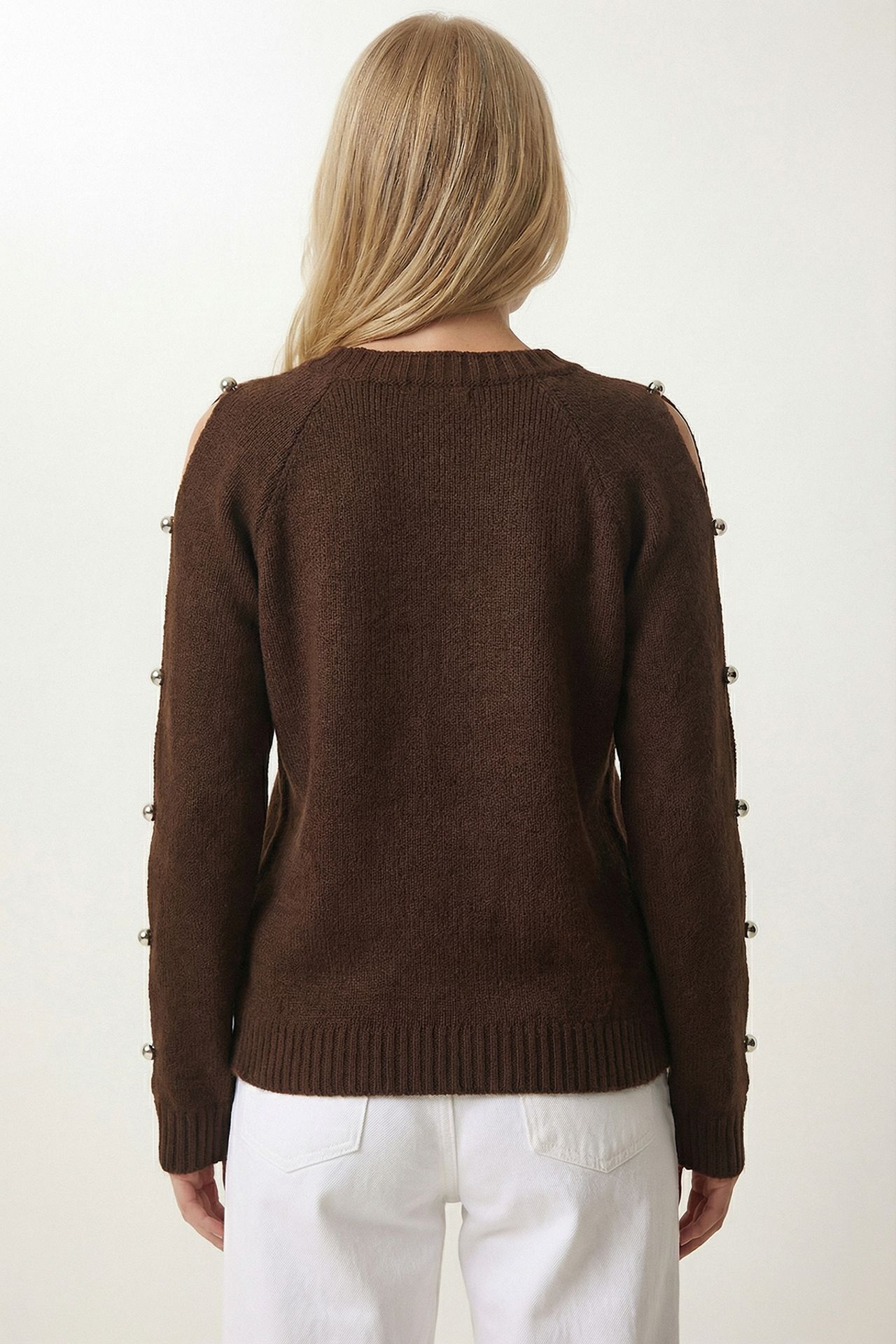 ISTANBUL Crew Neck Cut Out Knit Sweater 6