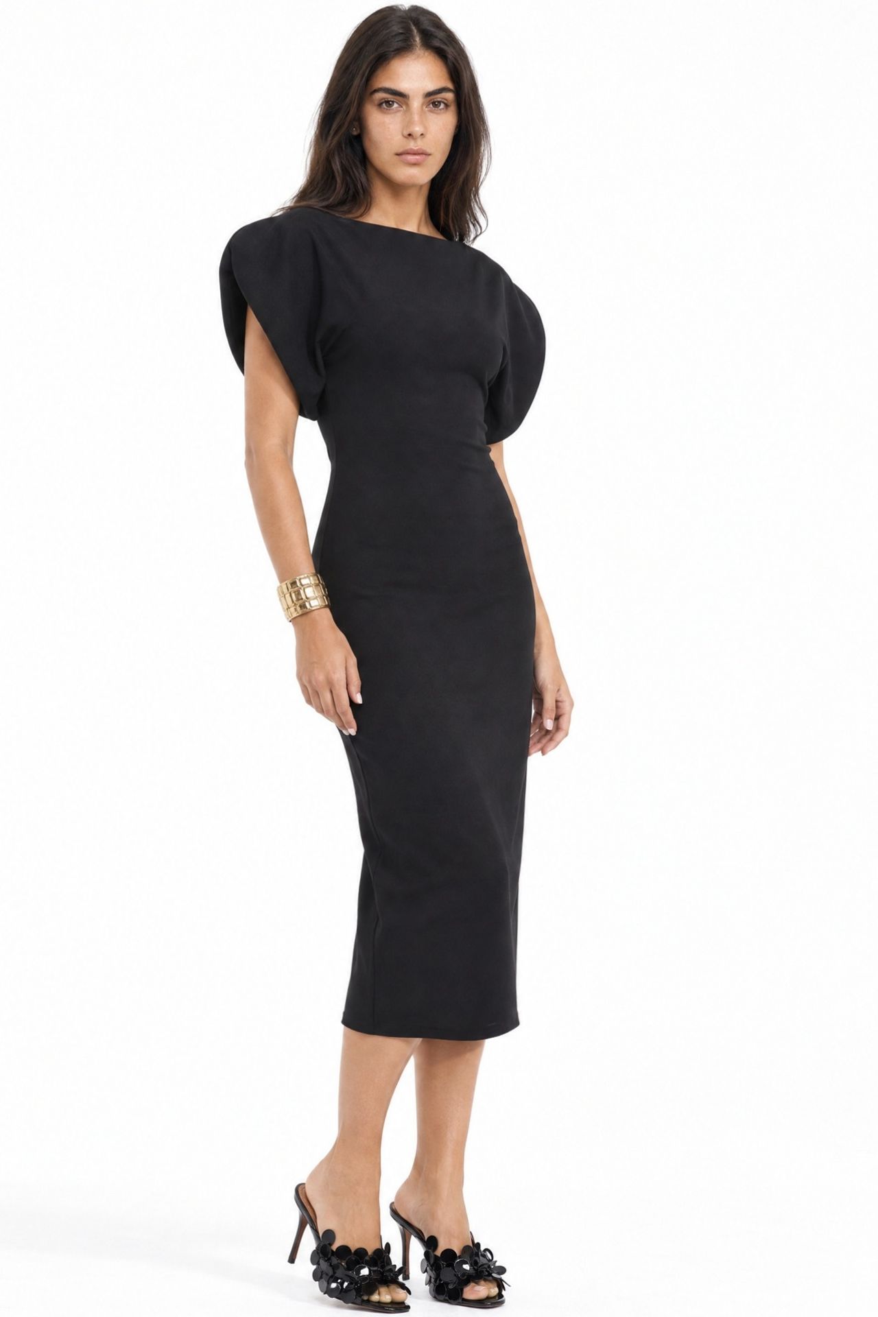 BUSEM Women's Crew Neck Midi Dress 3