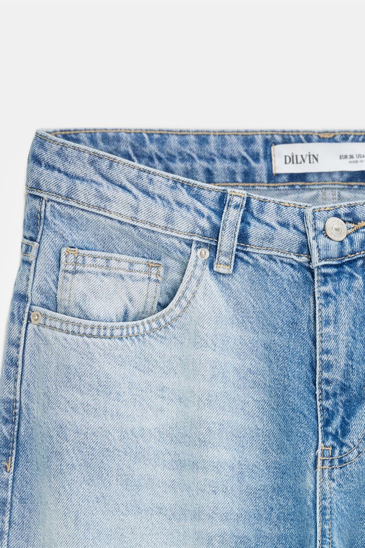 DILVIN Low-Waist Wide-Leg Capri Jeans