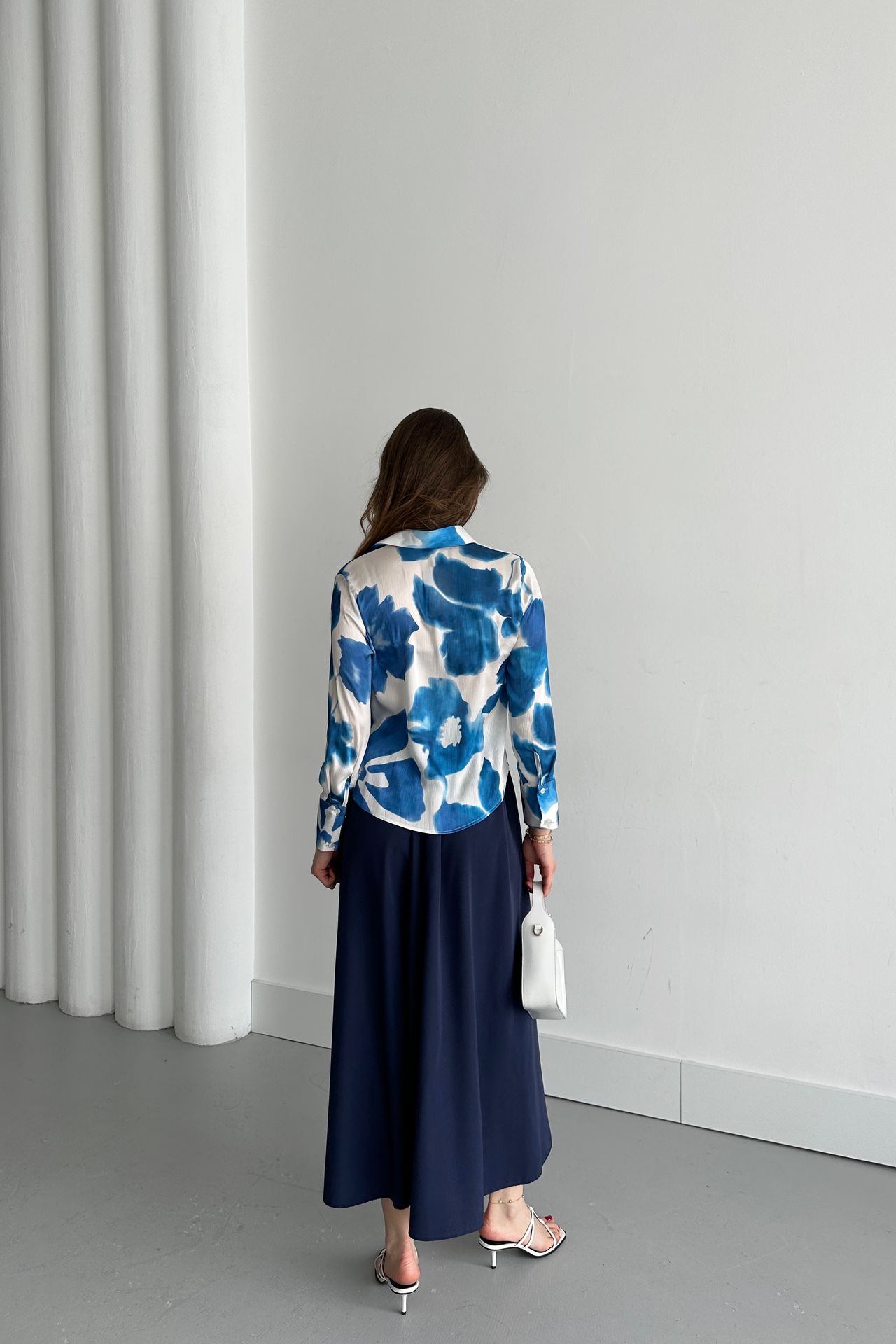 MY FASHION Textured Abstract Print Button-Up Shirt 3