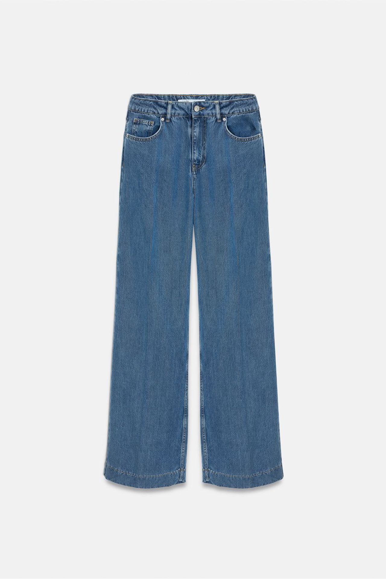 DILVIN Yüksek Bel Bol Paça Tencel Jean 6