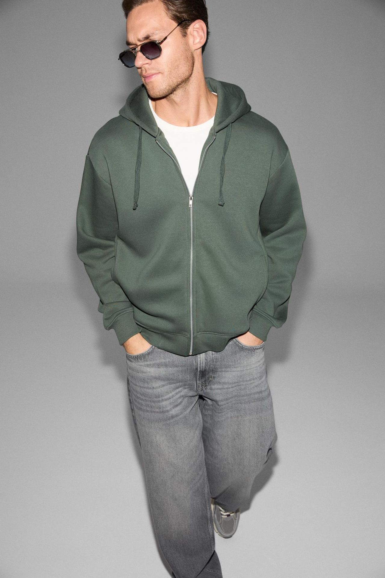 GRIMELANGE Oversized Hooded Zip Sweatshirt 5