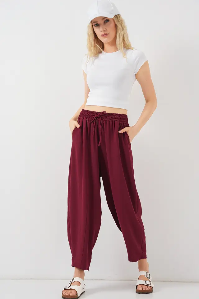 BDART Textured Salwar Pants with Drawstring Waist