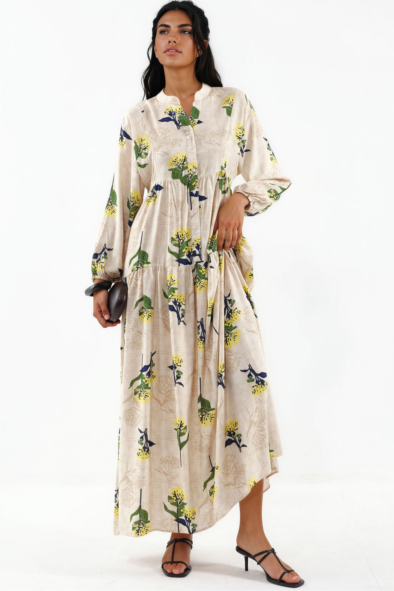 BDART Patterned V-Neck Maxi Dress 1