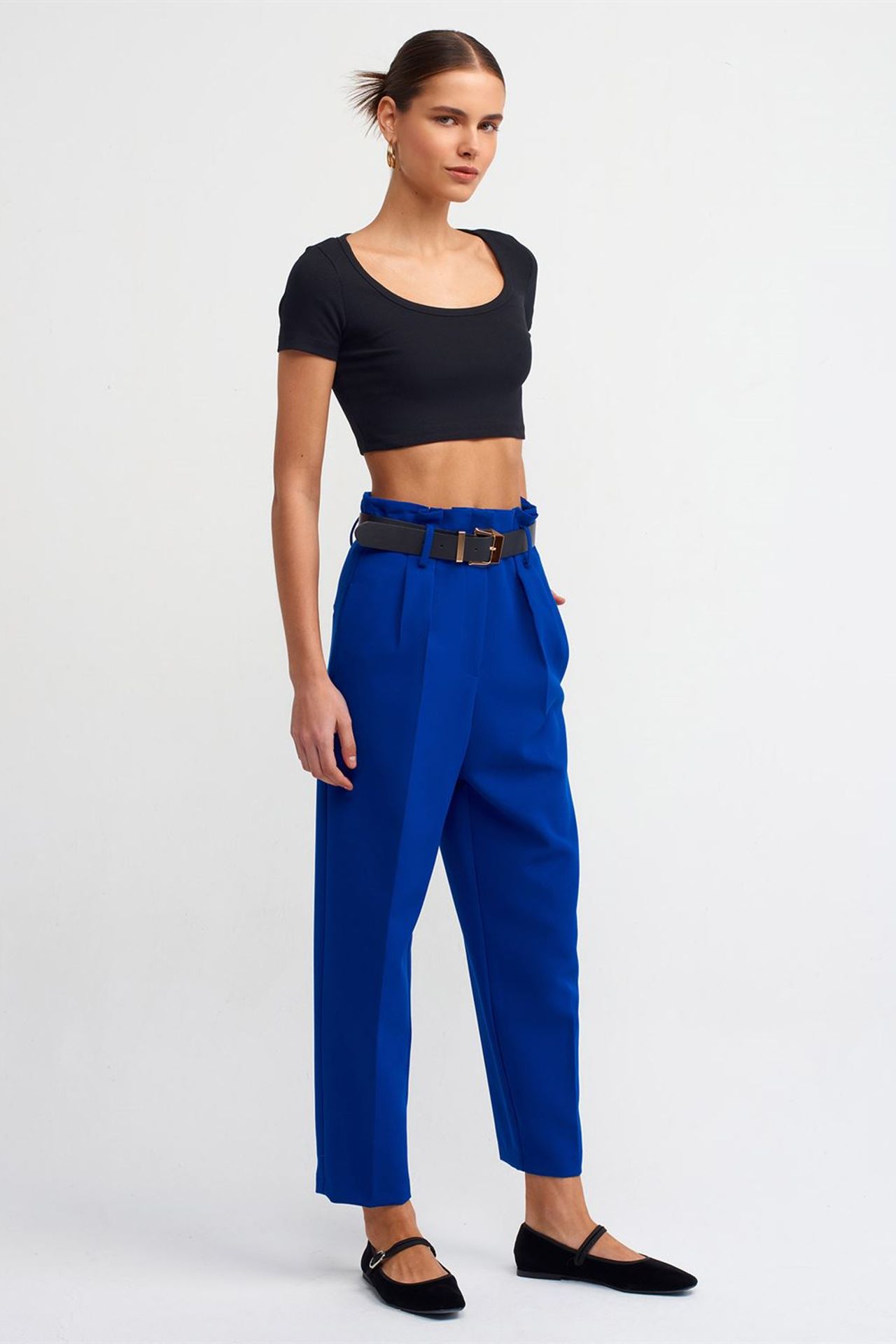 DILVIN Women's Ribbed Crop T-Shirt 3
