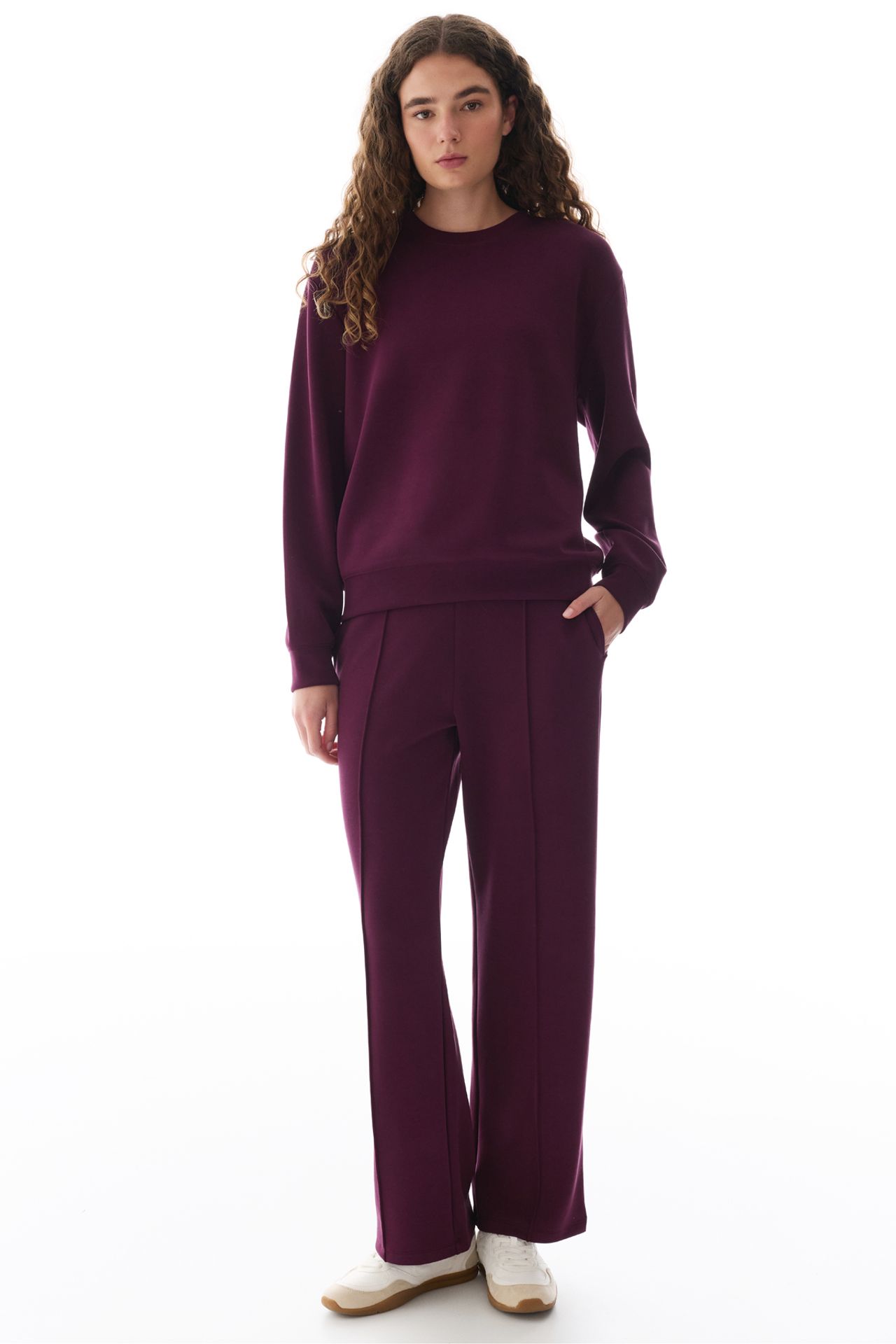 PENTI Women's Modal Straight-Leg Pants High 4