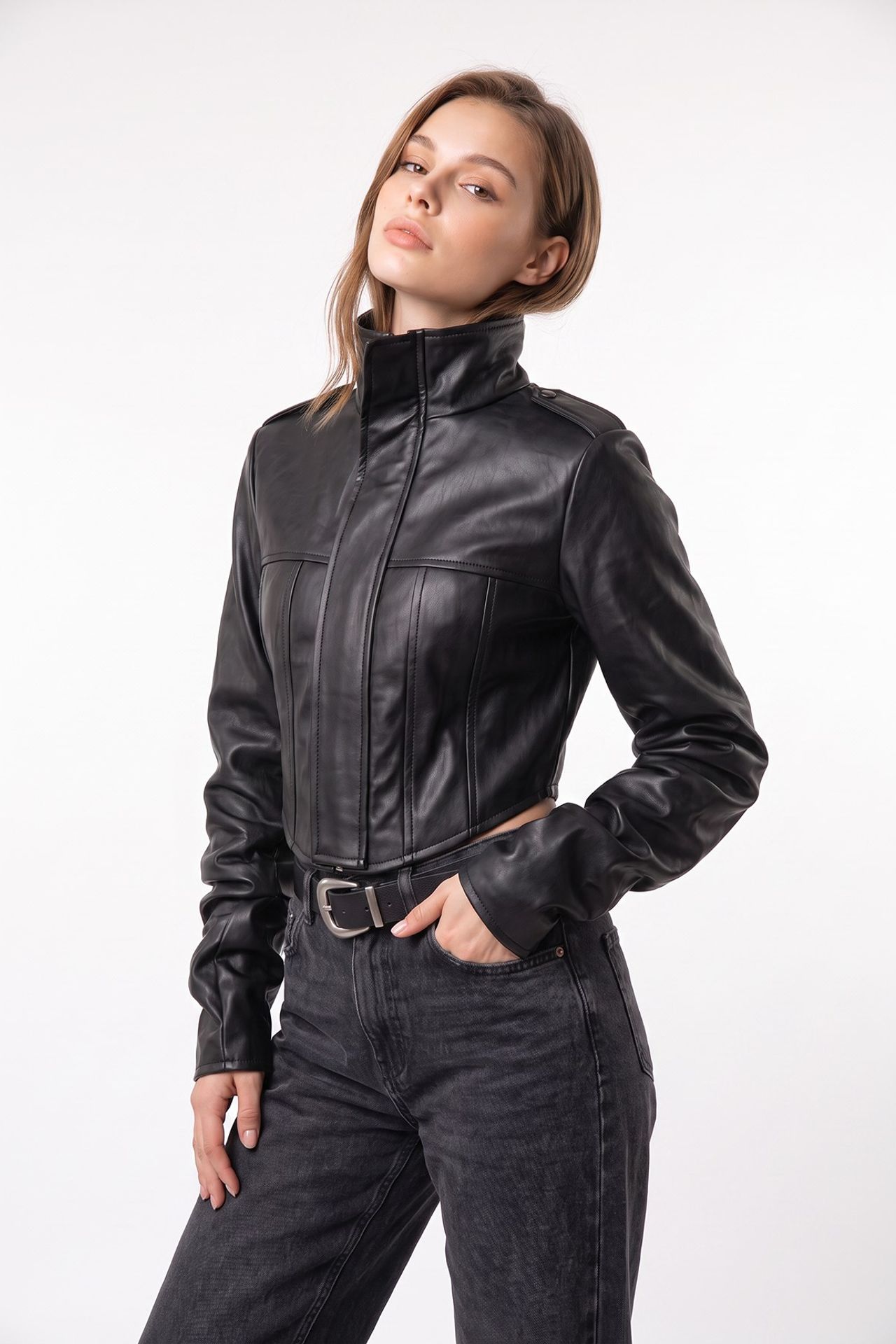 MIXRAY Women's Cotton Blazer 5