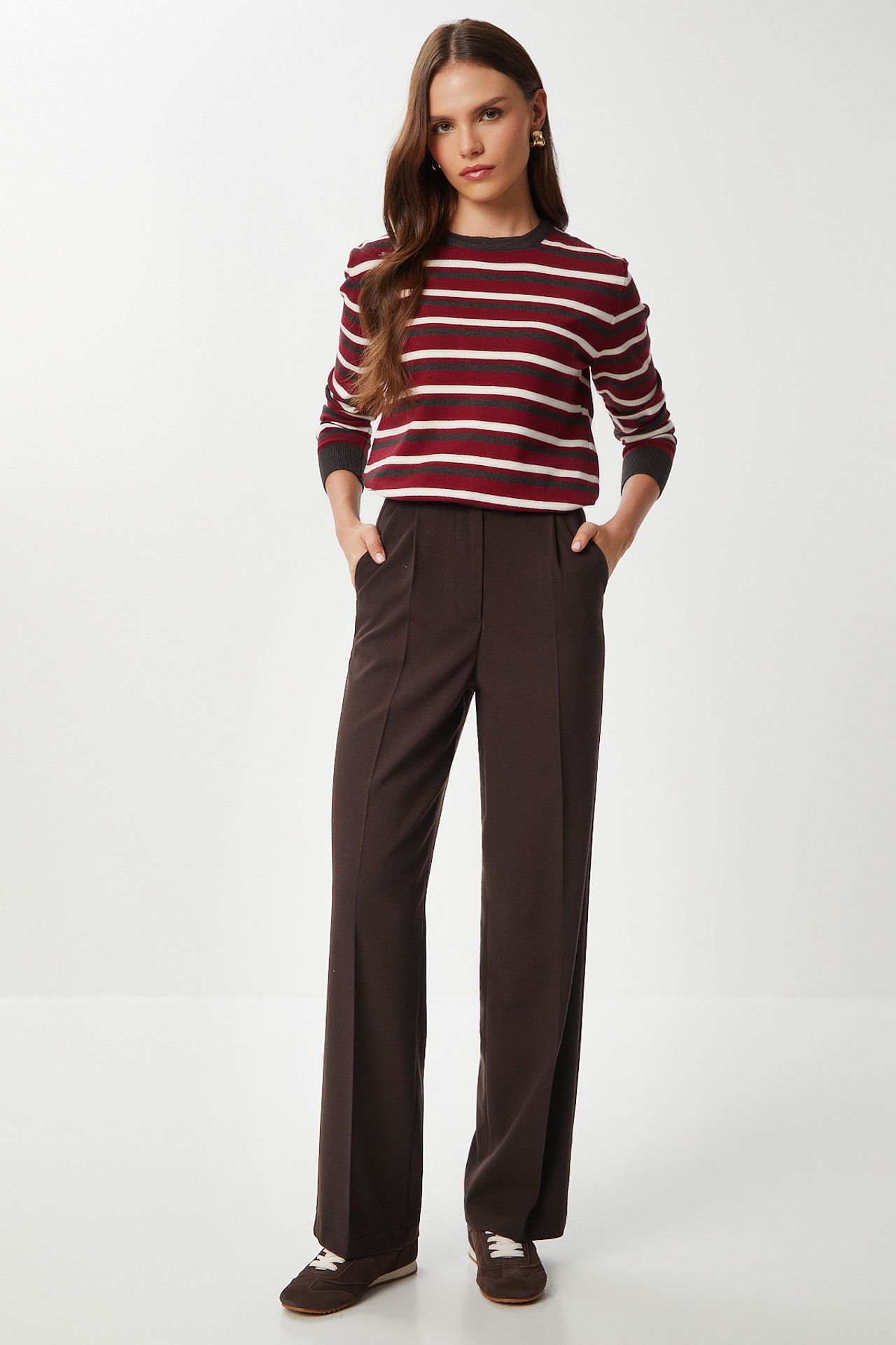 ISTANBUL Pleated Straight Leg Pants 2