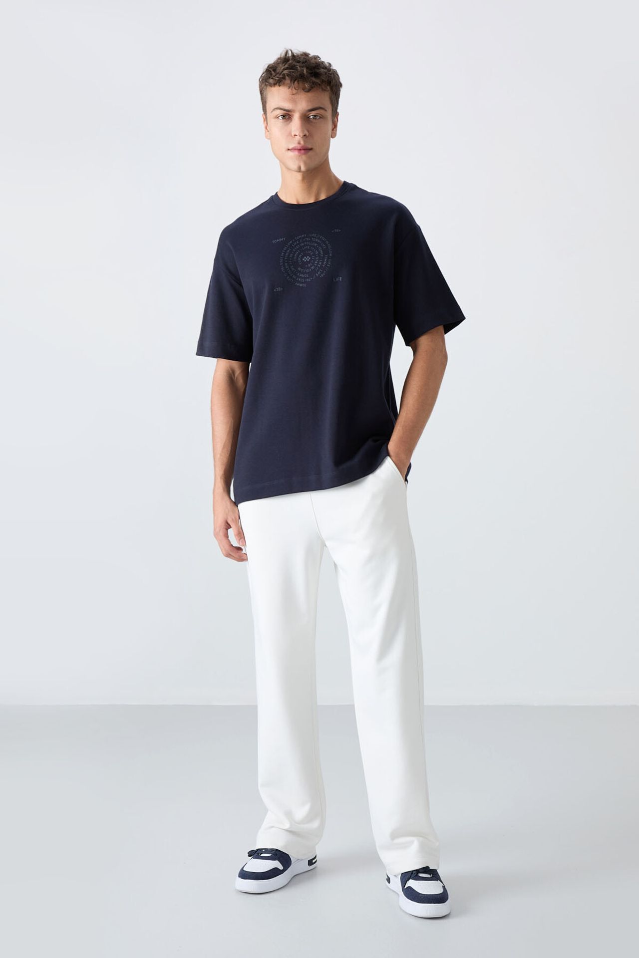 TOMMY Oversized Cotton-Blend Crew Neck T-Shirt 2