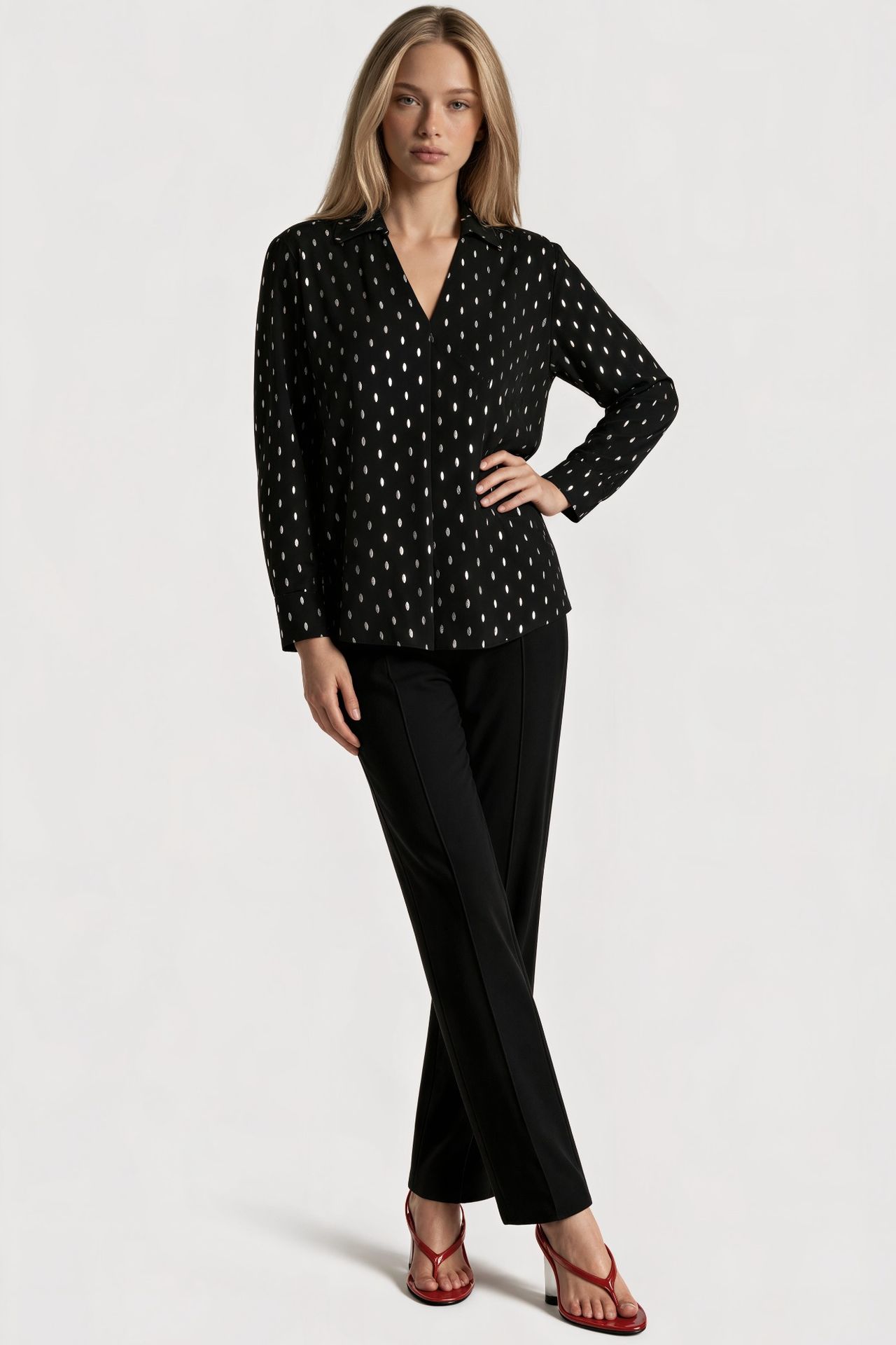 MSN Women's Shirt Collar Button T-Shirt 3