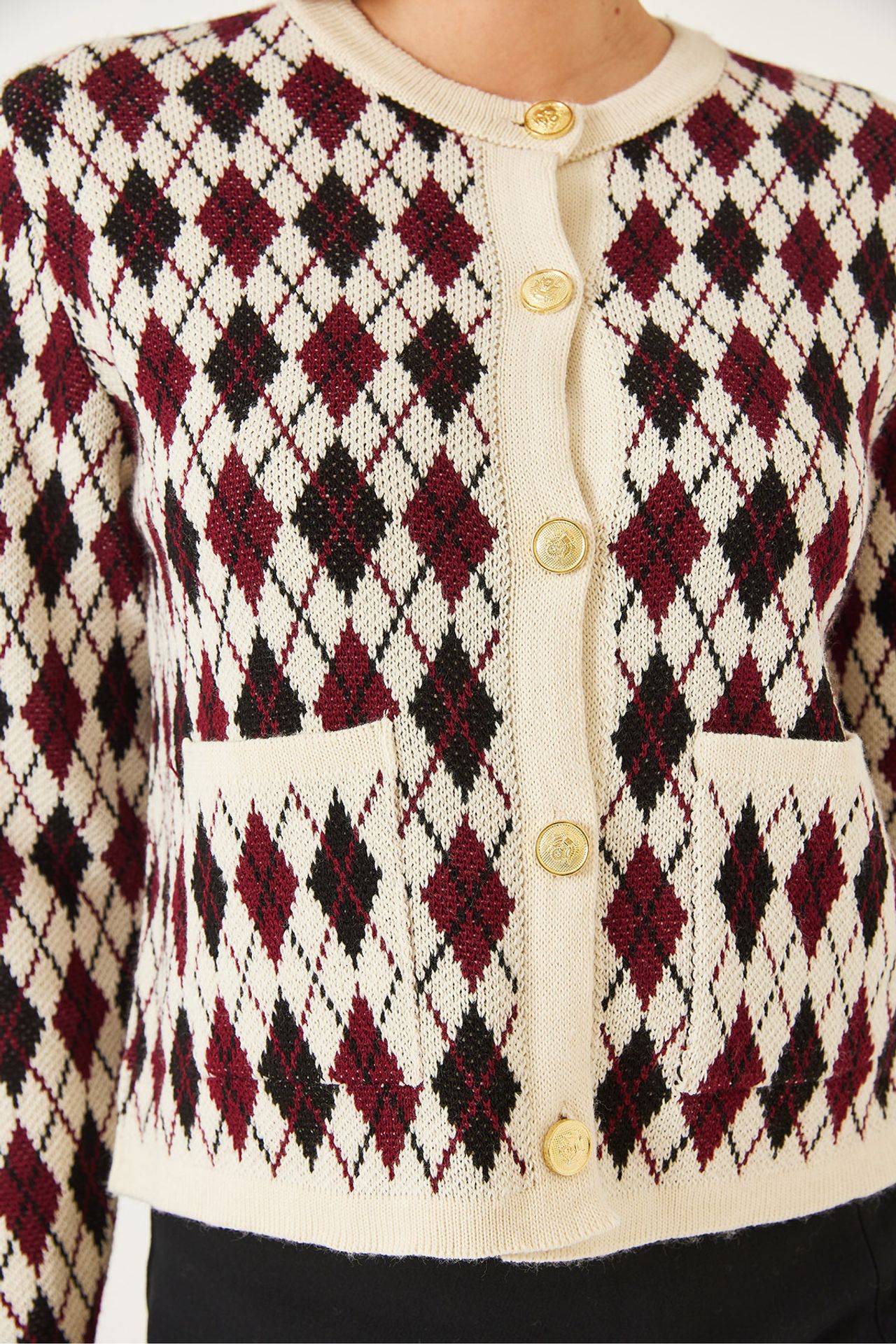 LUCCI Jacquard Knitwear Cardigan with Pockets 6