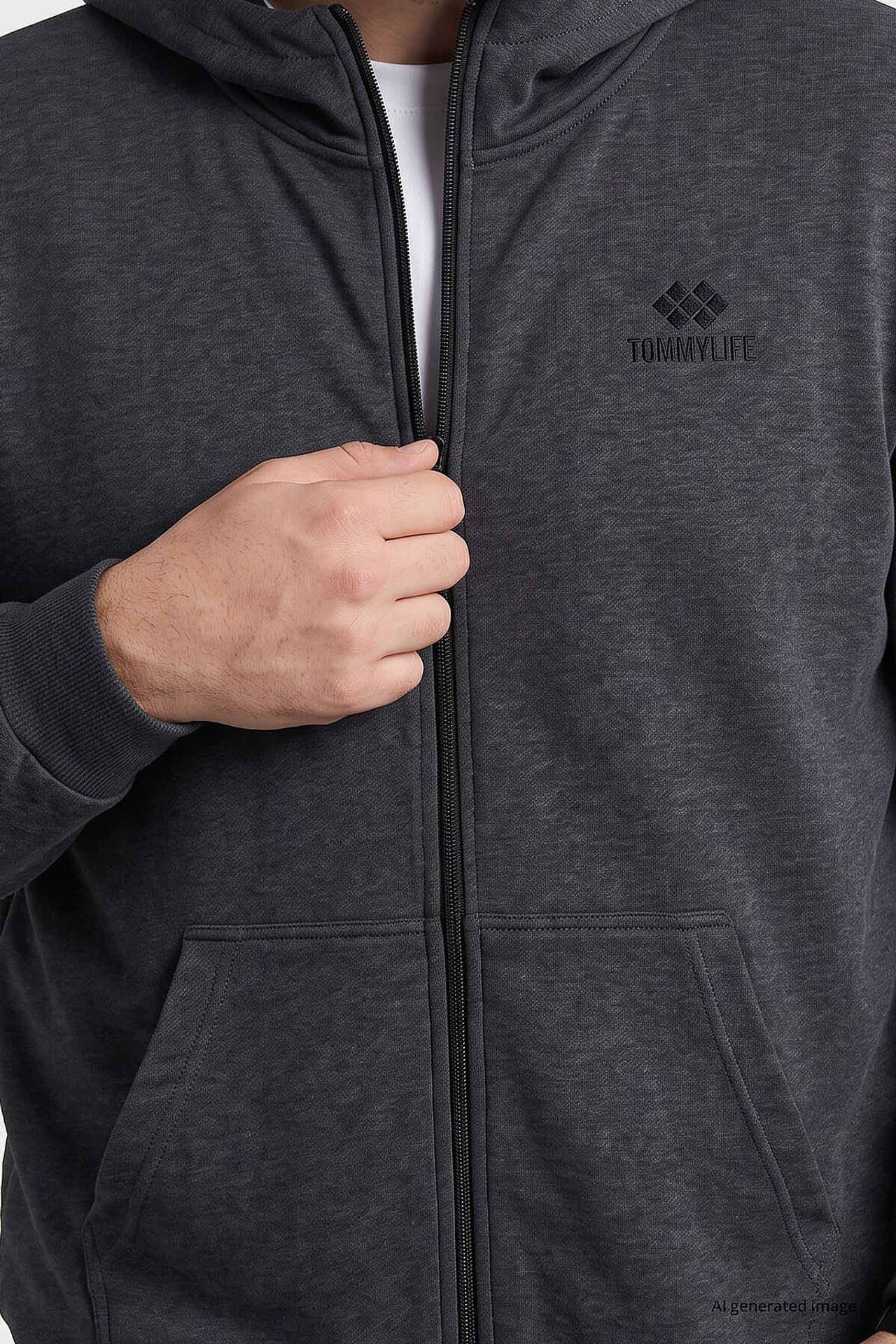TOMMY Plus Size Hooded Zip Sweatshirt 4