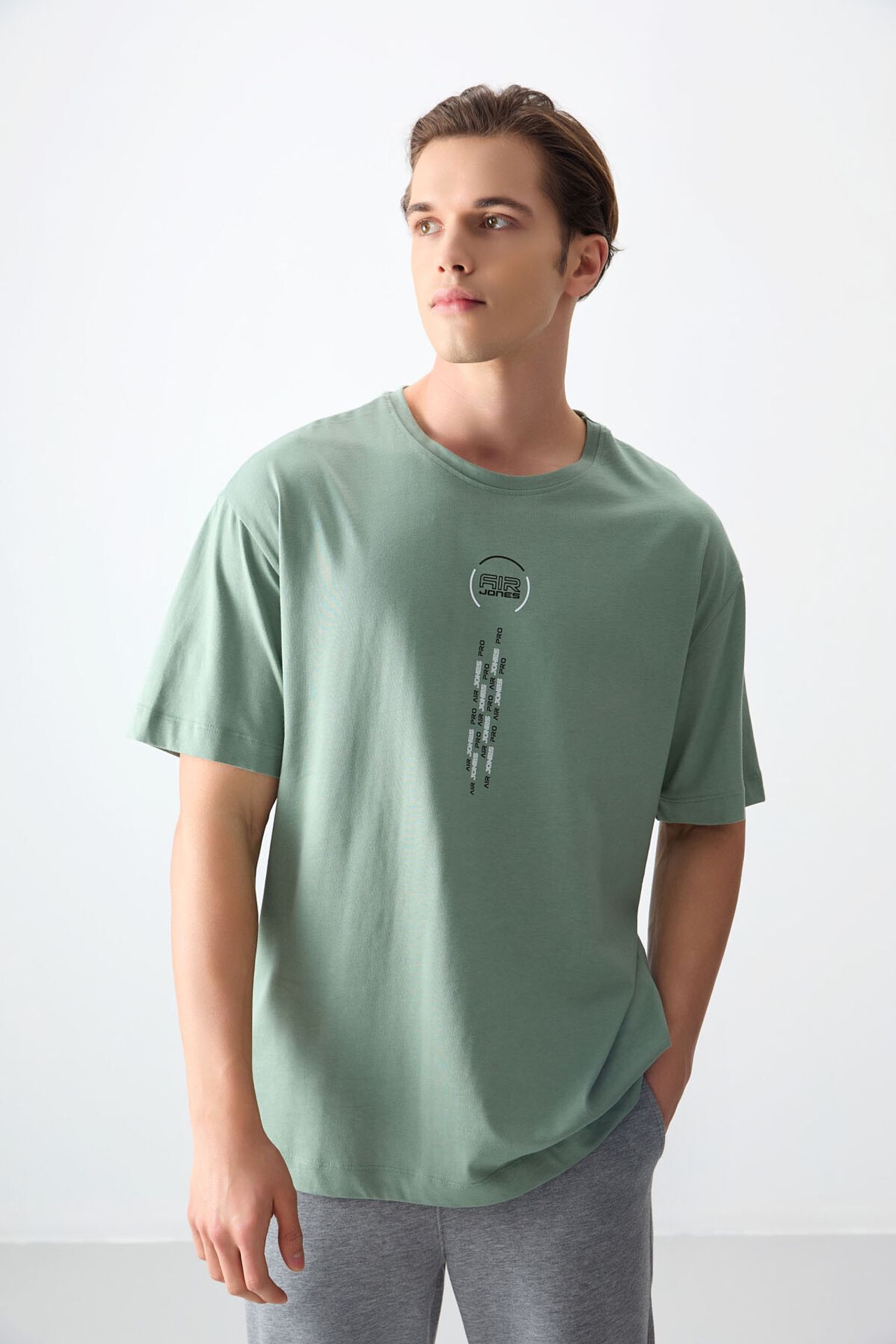 TOMMY Oversized Cotton Text Print Crew Neck T-Shirt 1