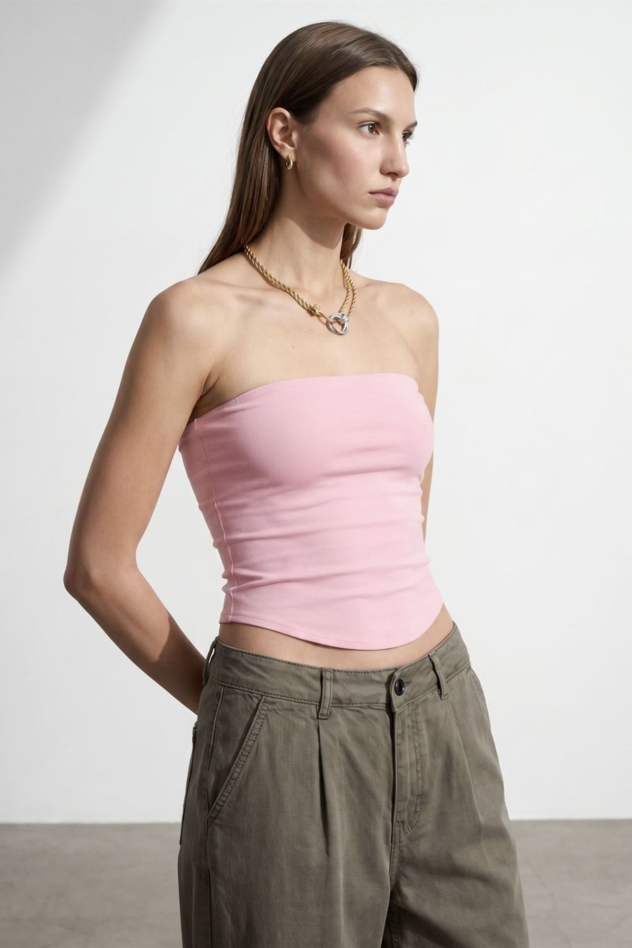 DILVIN Women’s Strapless Crop Bandeau Top 3