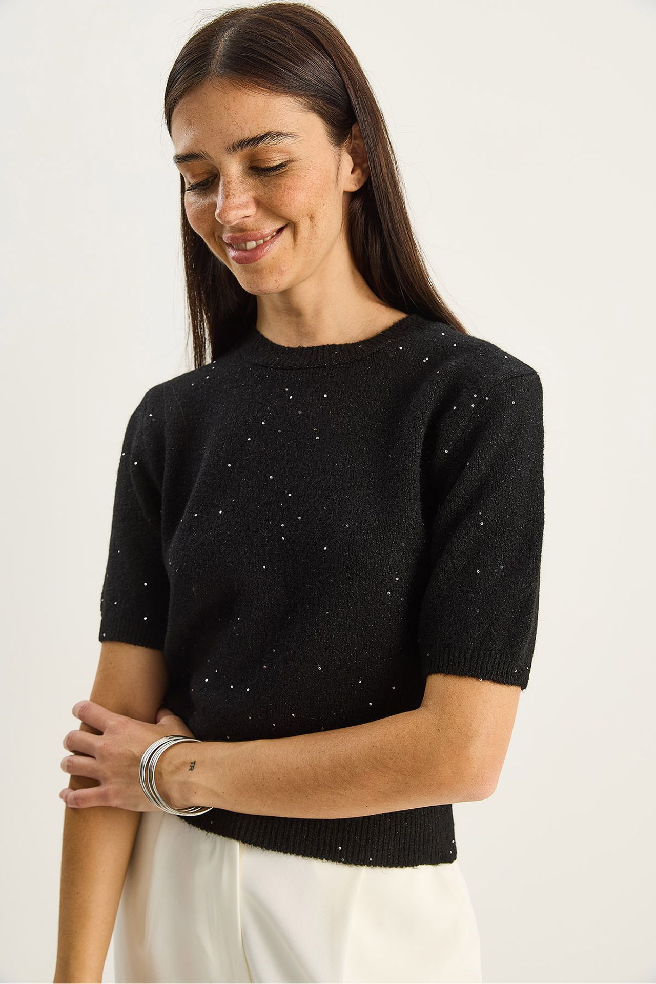 LUCCI Lurex Detailed Top