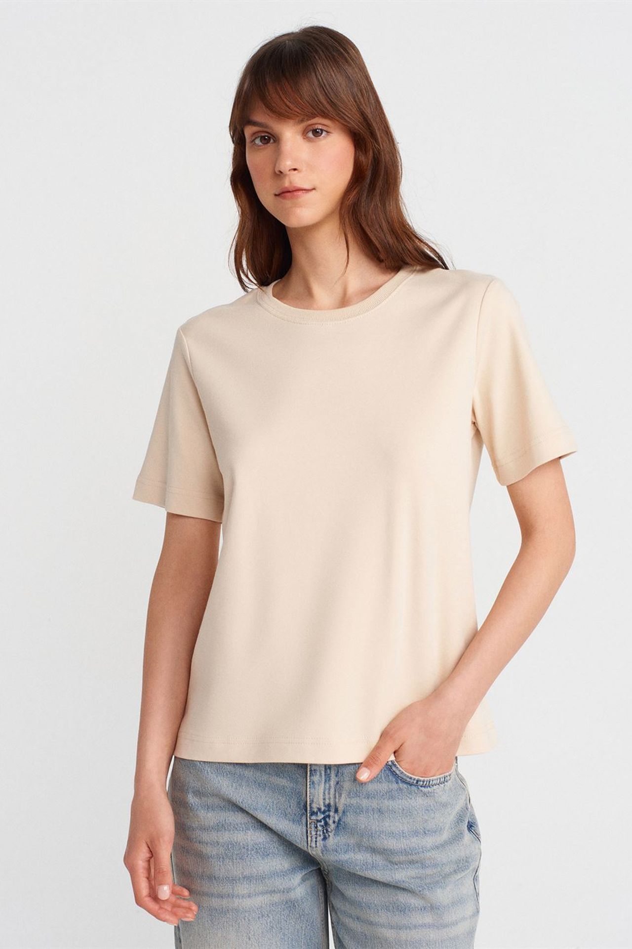 DILVIN Women's Cotton Crew Neck T-Shirt 1