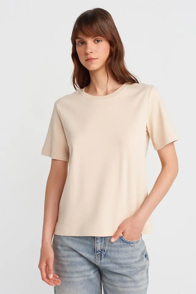 DILVIN Women's Cotton Crew Neck T-Shirt