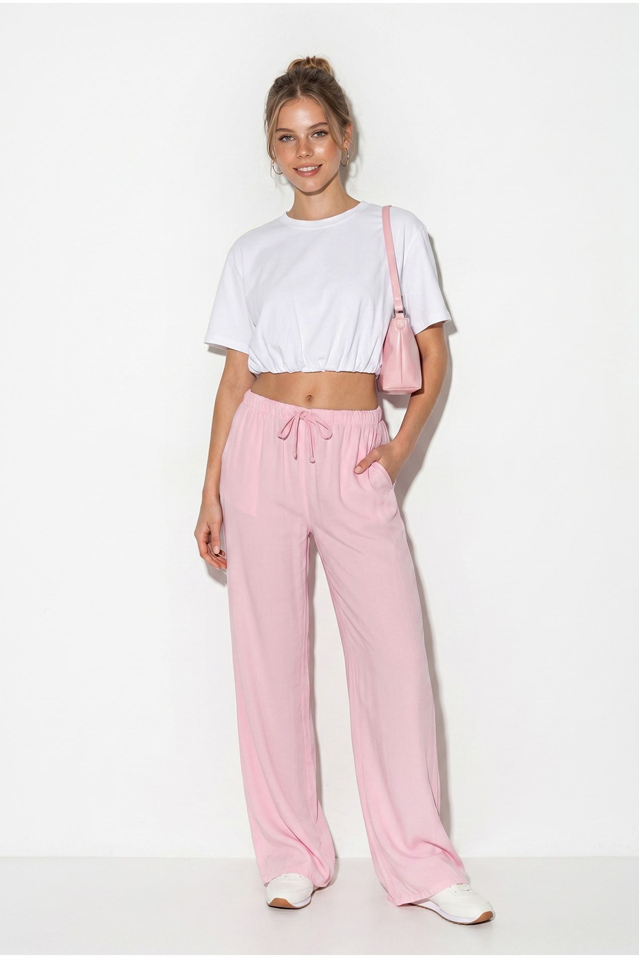 LUCCI Wide-leg Lyocell Trousers 5