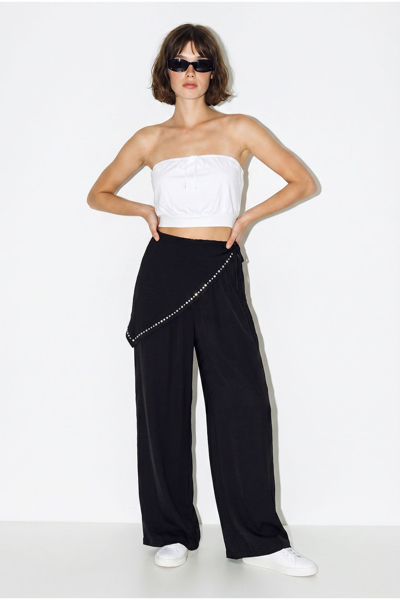 LUCCI Wide Leg Pull-On Trousers 1