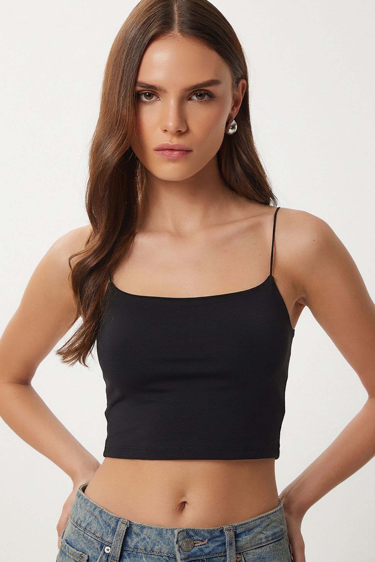 ISTANBUL Slim Fit Square Neck Crop Top 3