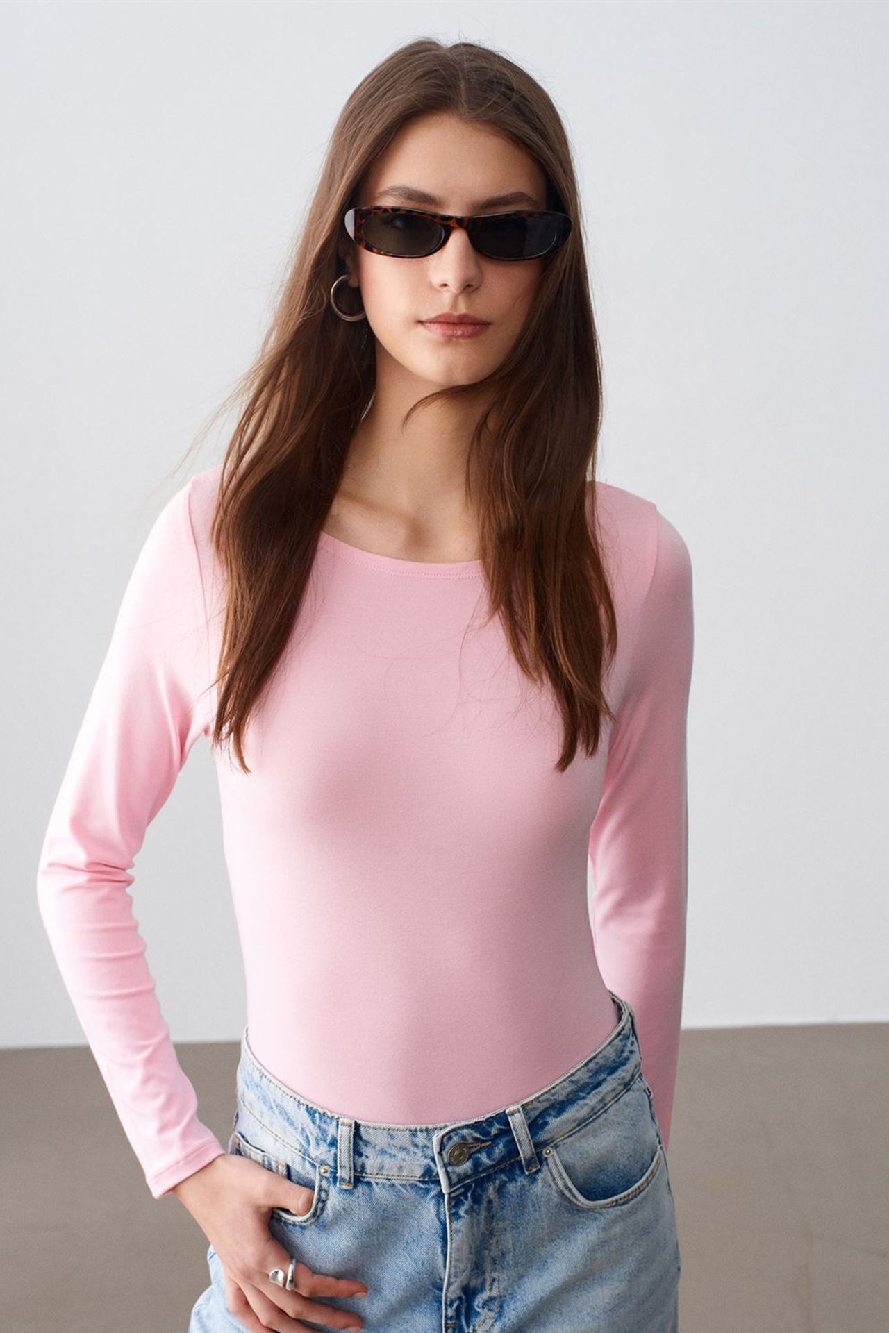 DILVIN Slim Fit Kayık Yaka Body 3