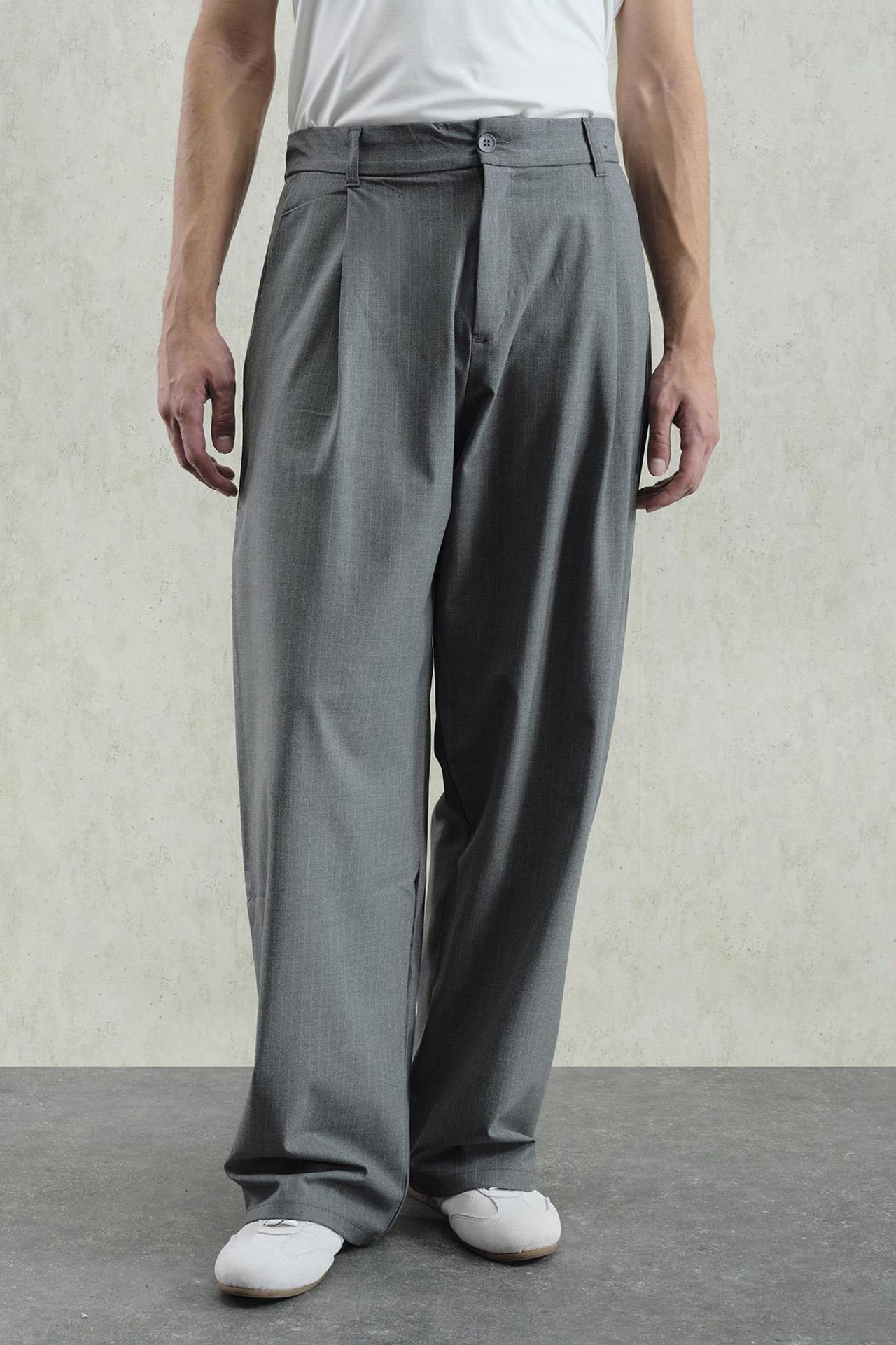 GIESTO Mid Waist Pleated Palazzo Pants 4