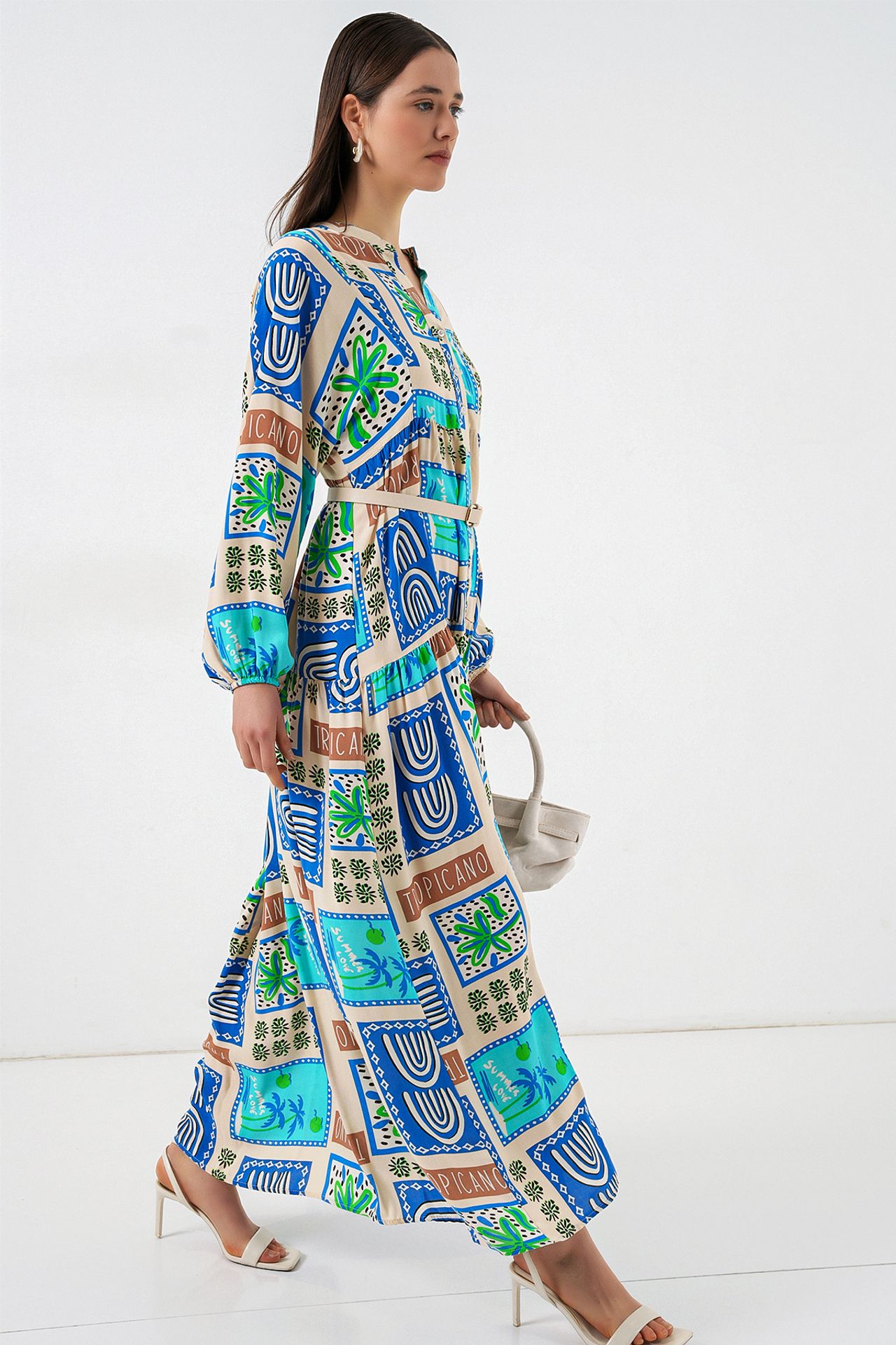 BDART Patterned V-Neck Maxi Dress 3
