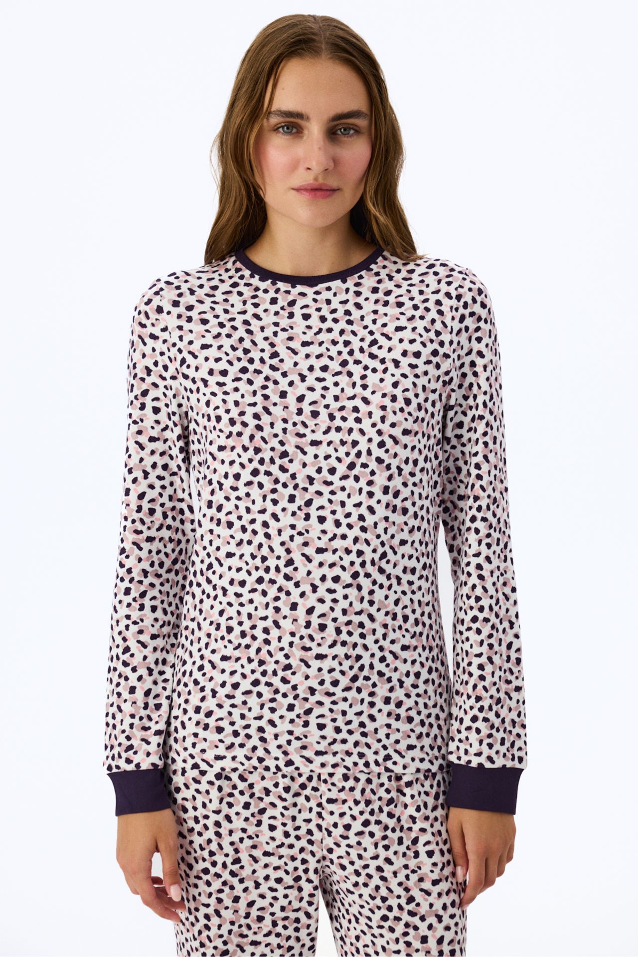 PENTI Midnight Mood Printed Long Sleeve Pajama Top 1