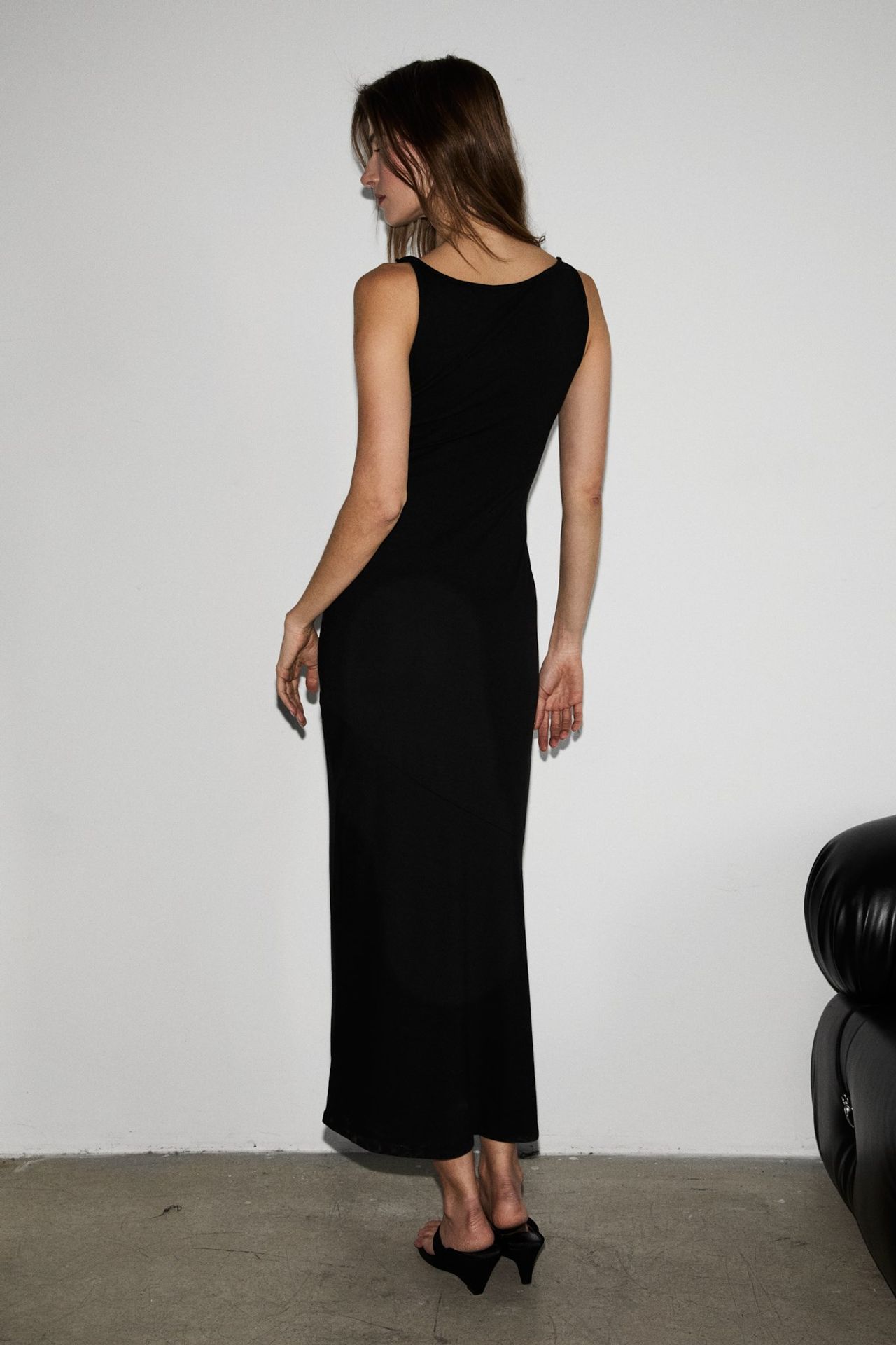 GRIMELANGE Crew Neck Fitted Maxi Dress 4