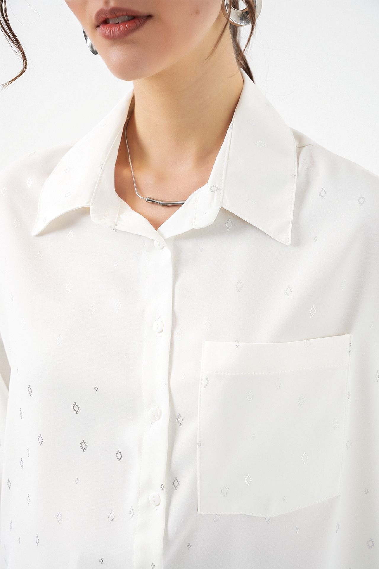 BDART Oversized Long Sleeve Printed Shirt with Pocket 4