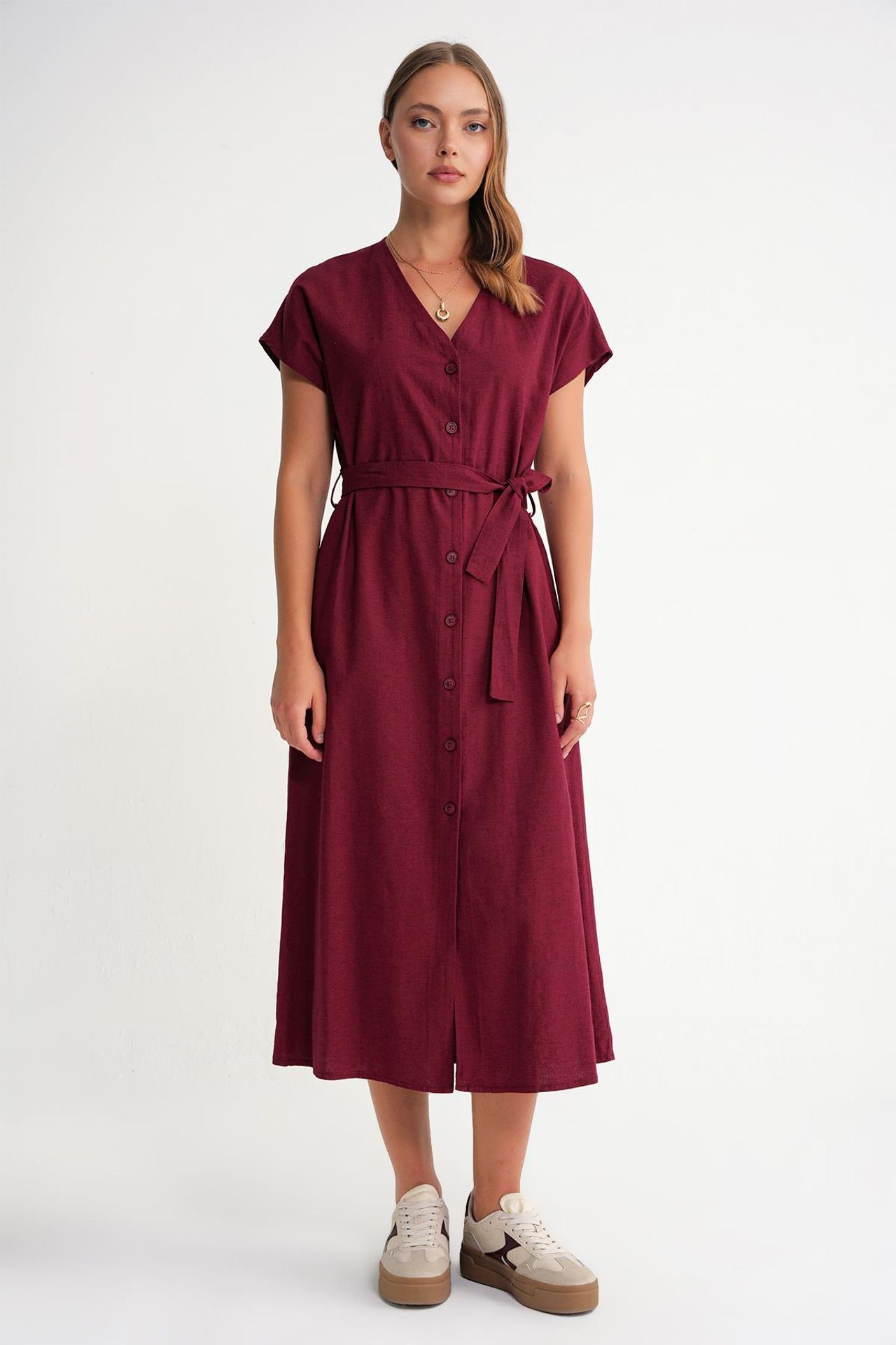 Mixray Belted Shirt Dress 1