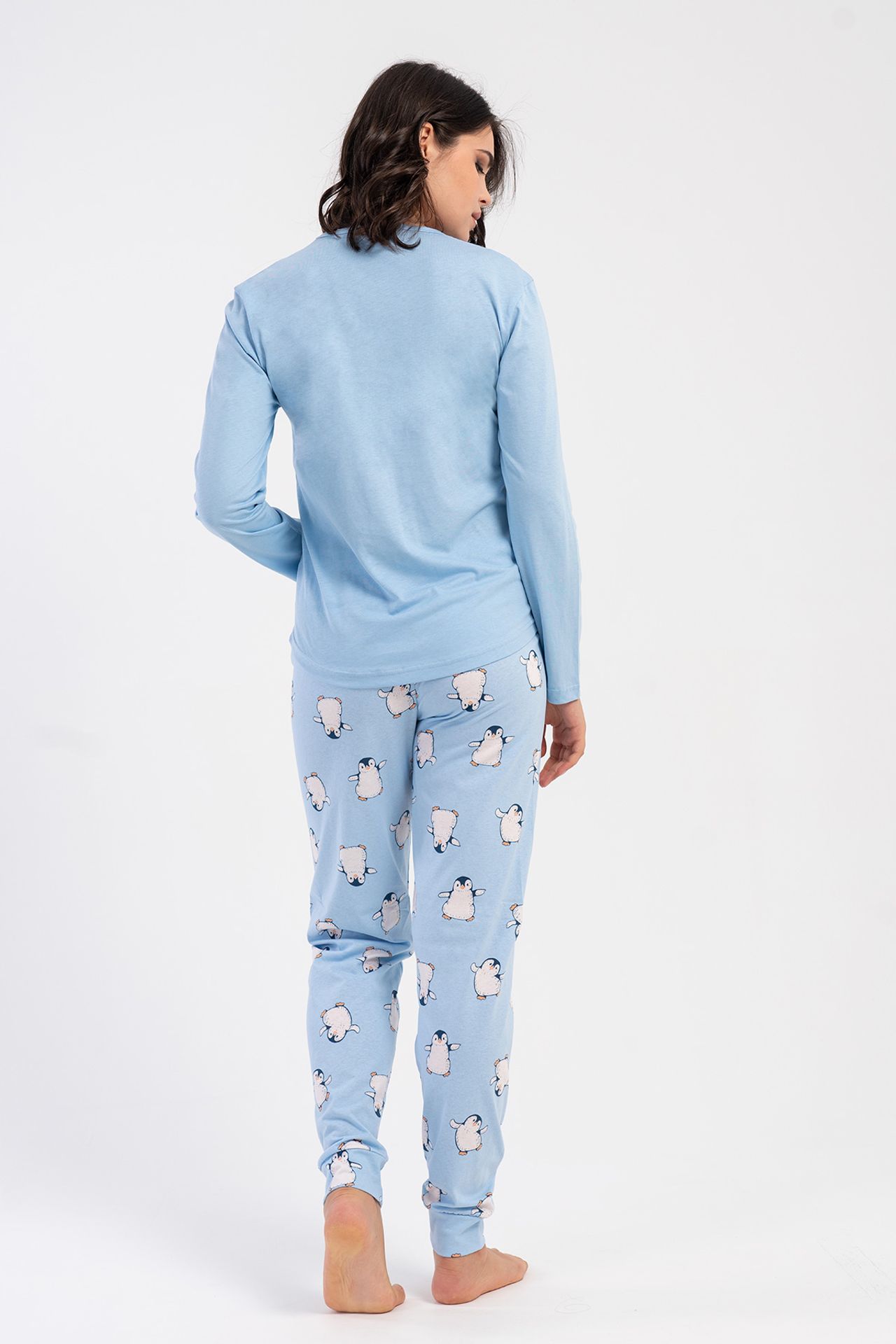 YAKE İki Parçalı Baskılı Pijama Takımı 5