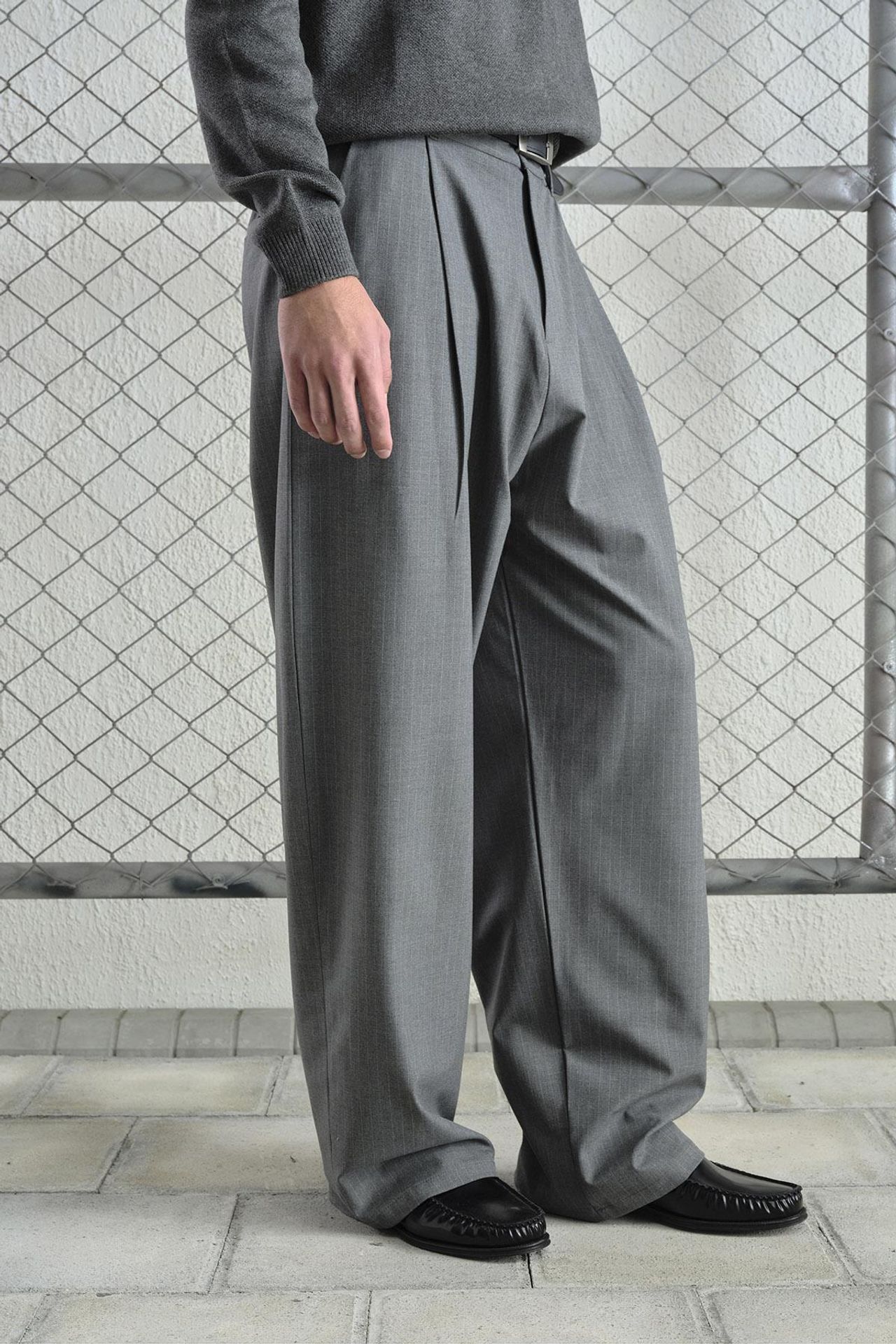 GIESTO High Waist Pleated Wide Leg Pants 2