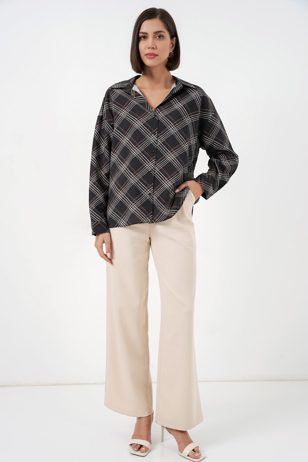 BDART Oversized Plaid Button-Up Shirt 2