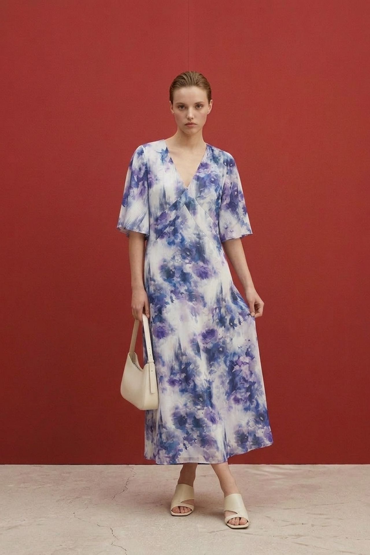MY FASHION Abstract Print Midi Dress 6