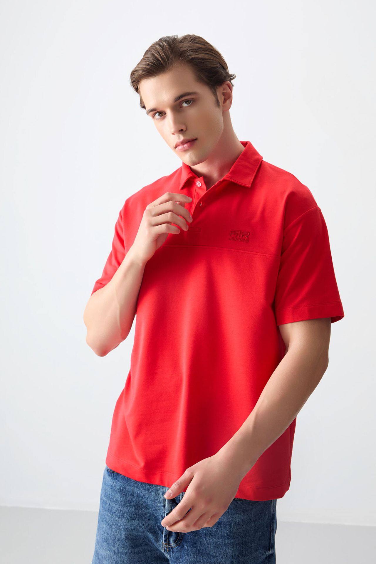 TOMMY Oversized Polo Collar T-Shirt 2