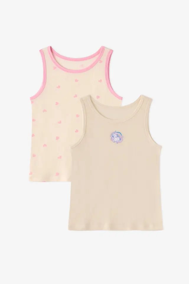 PENTI Girls' Unilove Unicorn Print Tank Top