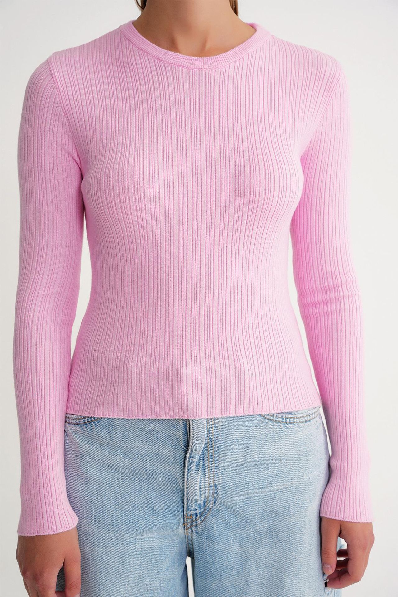 Mixray Soft Textured Ribbed Fitted Top 4