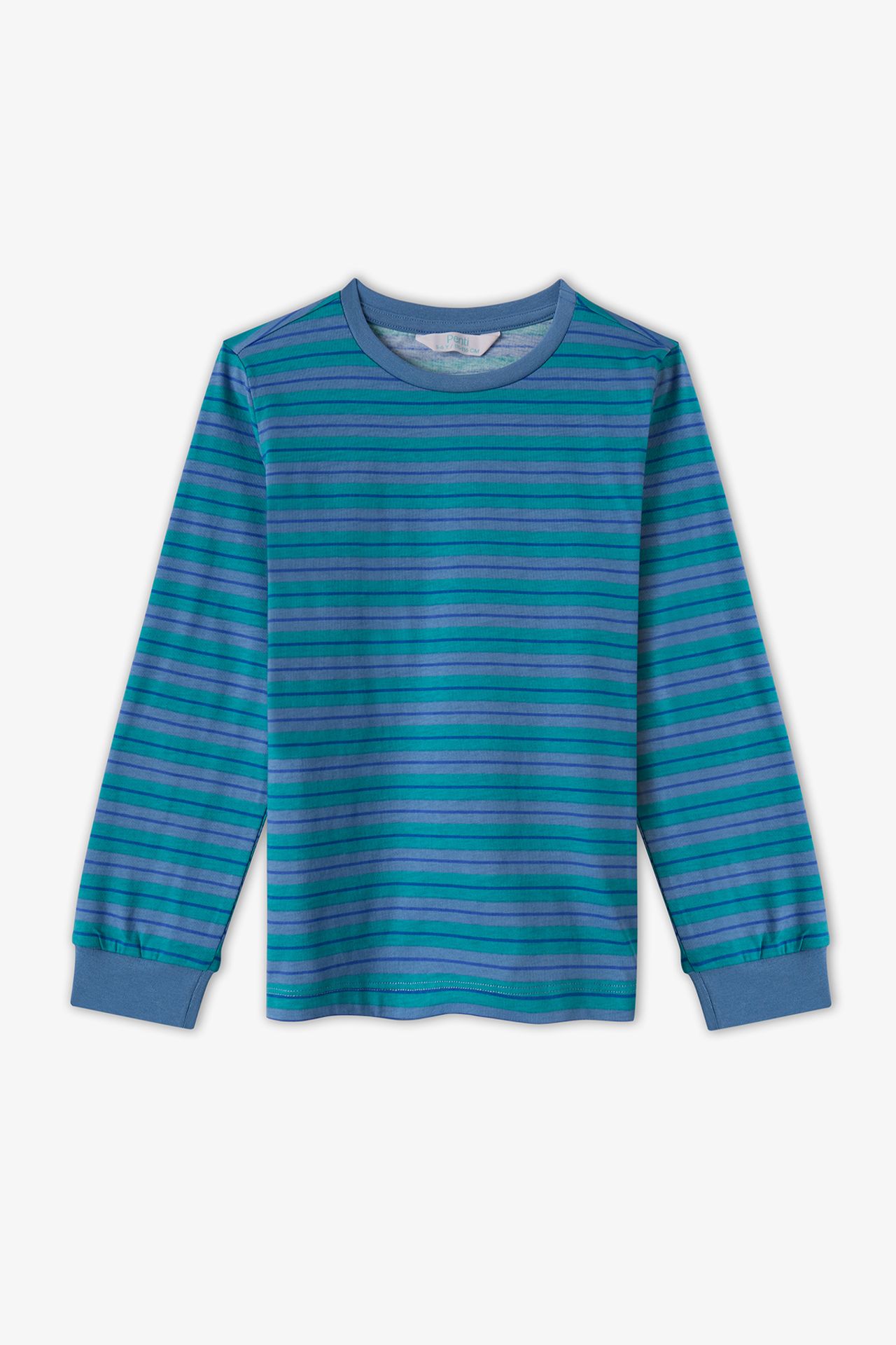 PENTI Boys' Striped Lovers Cotton Long Sleeve Pajama Set 6