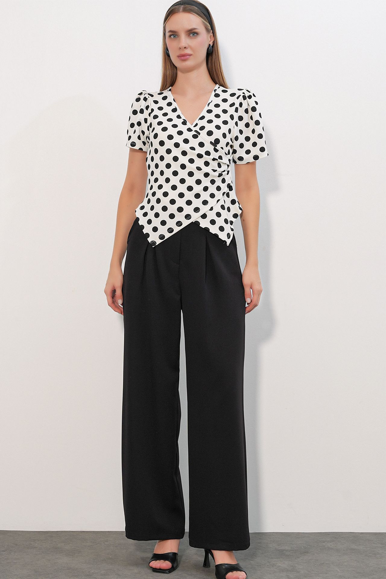 BDART Women's Polka Dot Wrap Blouse 2