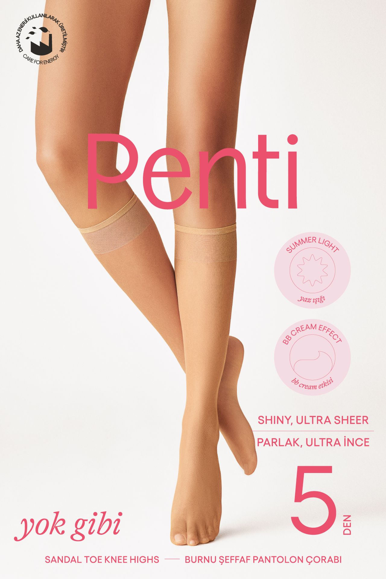 PENTI No-Show Knee High Socks 2