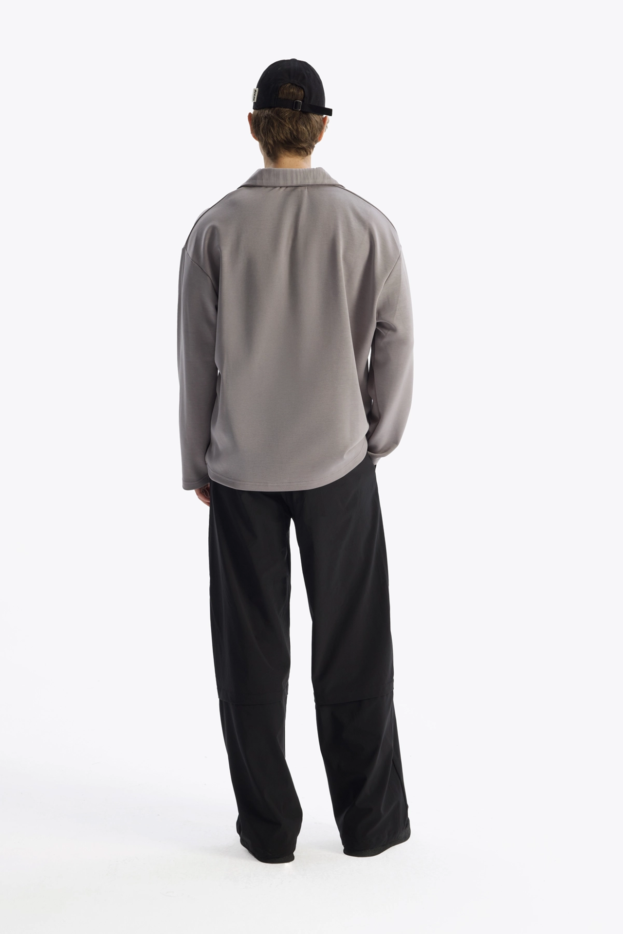 GIESTO Men's oversized open-collar long-sleeve T-shirt 3