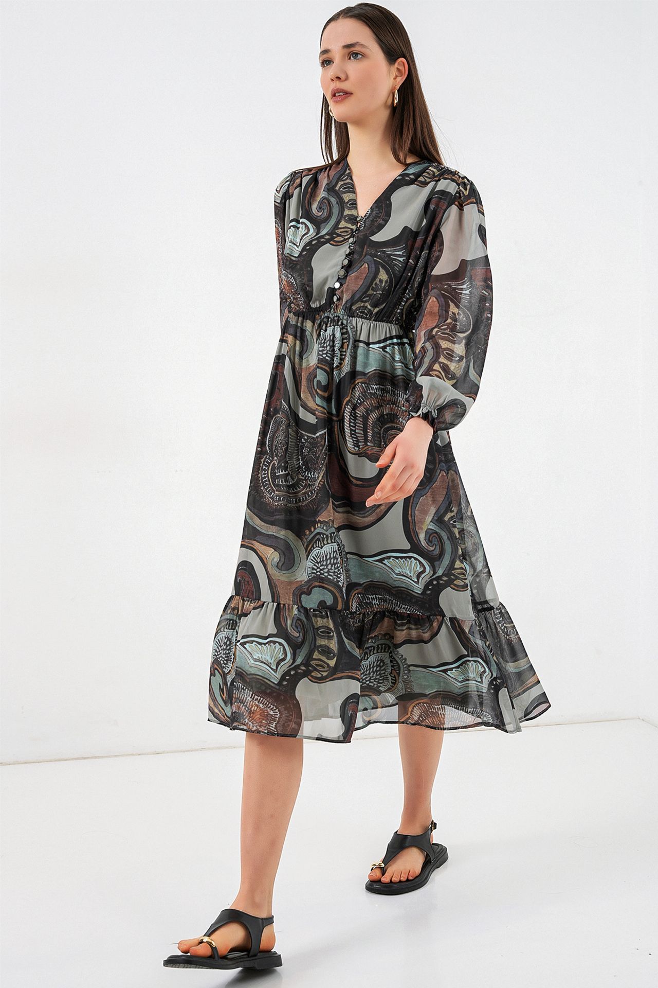 BDART Leopard Print V-Neck Midi Dress 2