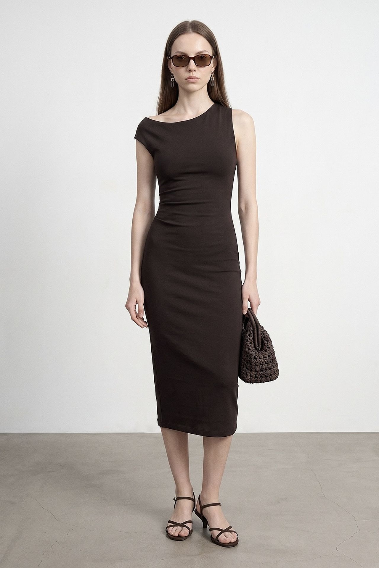 DILVIN Sleeveless Bodycon Midi Dress 4