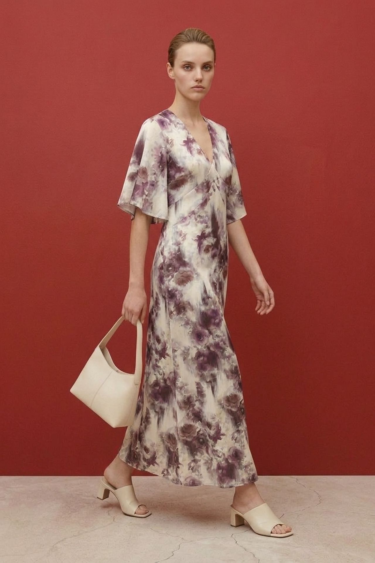 MY FASHION Abstract Print Midi Dress 5