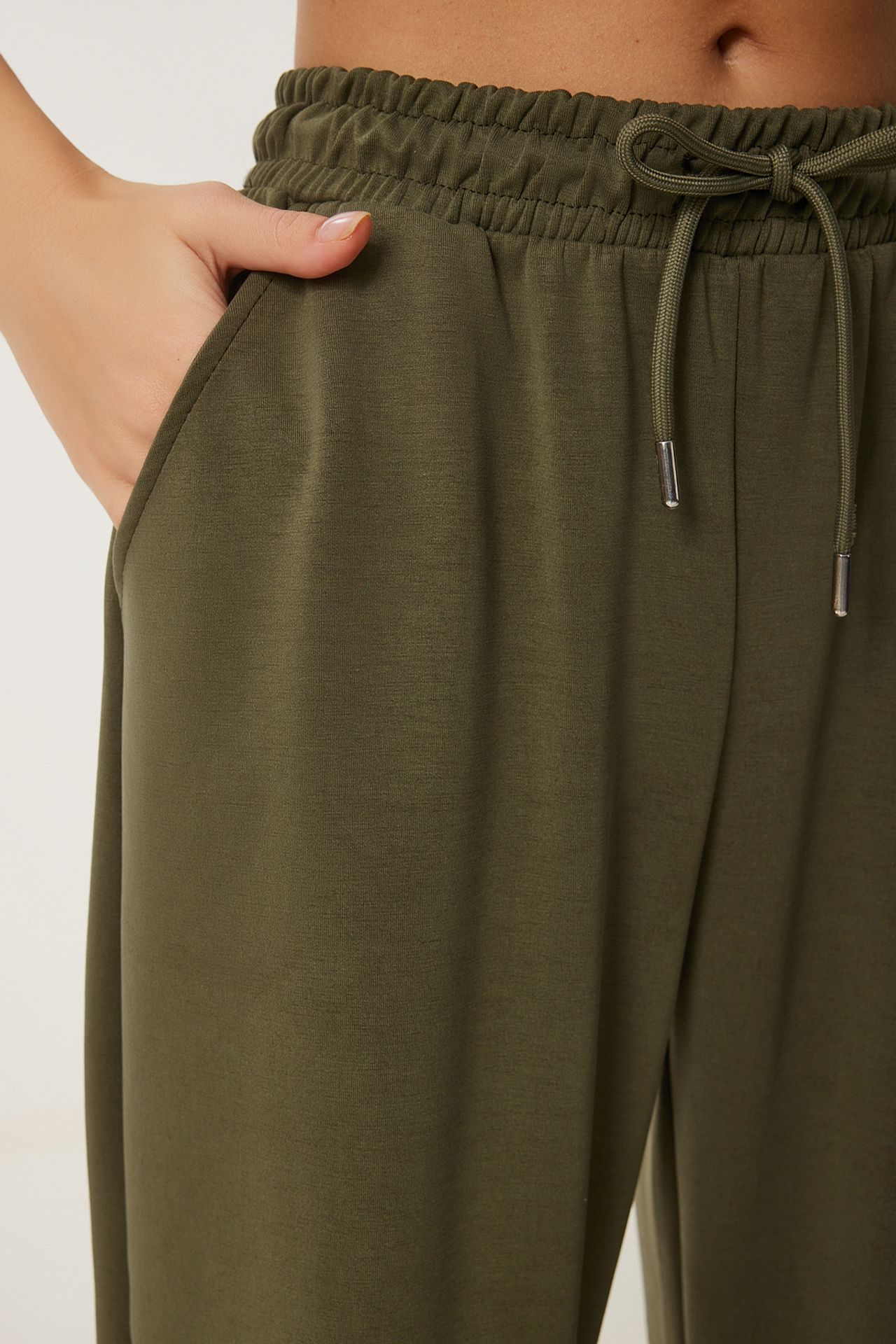 ISTANBUL Wide Leg Drawstring Waist Sweatpants 5