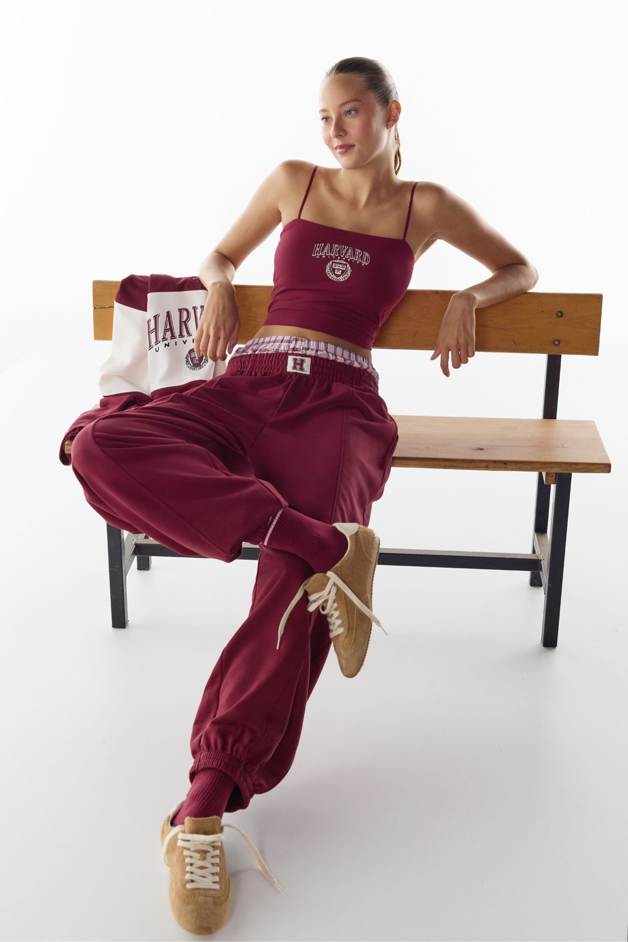 PENTI Harvard Sweatpants With Stitch Detail And Ribbed Cuffs 1